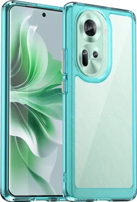 Produktbild von Schutzhülle für Oppo Reno11 Klar Rückseite Stoßfeste TPU Silikon Bumper Hülle Hellblau