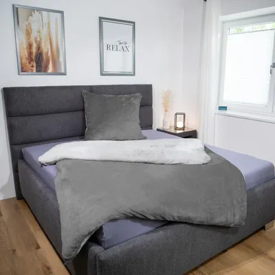 Produktbild von Vinnemeier Wendebettwäsche Cashmere Touch 155 x 220 cm grau extra weich und warm