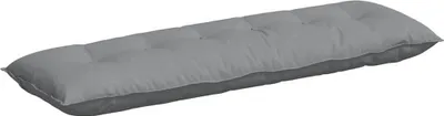 Image de vidaXL Coussin dorsal gris clair 160 x 19 x 50 cm Tissu