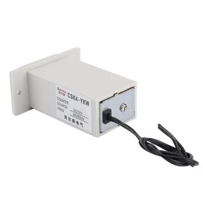 Obrázok produktu pre CSK4-YKW 4-miestny priemyselný počítadlo 0–9999, mechanický elektromagnetický impulzný počítadlo, 12 V DC