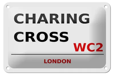 Produktbild von Blechschild London 18x12cm Charing Cross WC2