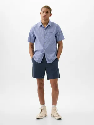 Produktbild von GAP Vintage Baumwoll-Shorts mit weitem Beinschnitt, Dunkelblau, Größe XS