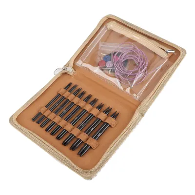 Image de Aiguilles à tricoter circulaires -Kit Easy 3 à 8 mm Aiguilles à tricoter ergonomiques pour couvertures -M��capacité d'adhérence pour l'artisanat