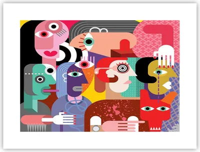 Produktbild von Poster - Poster ohne Rahmen - Abstraktion modern - 40x30 cm - Wand Bild - Wanddeko - Wandbilder - Kunstposter - Wandposter - Bilder - Kunstdruck - Wanddekoration - Wandbild - P2XAA40x30-3624