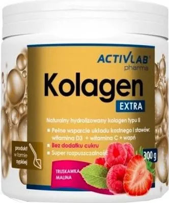 Immagine prodotto di Activlab Pharma Kolagen EXTRA - Collagene idrolizzato di tipo II con vitamina C, D3 e calcio - integratore alimentare per articolazioni, pelle e tendini