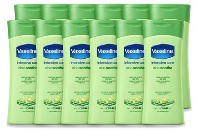 Image de 12 x Lotion pour le corps Aloe Vera Apaisante Vaseline - 400 ml - Pack économique - 12 pièces