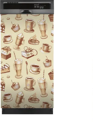 Produktbild von Aufkleber sticker 45x80 cm Dekorative folie Spülmaschine - Beerenkuchen und Schokolade