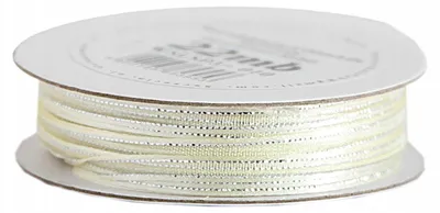 Image de Pogotowie Florystyczne SILVER Ruban Mousseline à Rayures Argentées 3mm