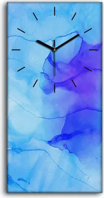 Produktbild von Wanduhr Bürouhr Leinwand Bild Geräuschlos Kunstdruck 30x60 Tinte Abstrakte Kunst - schwarze Hände
