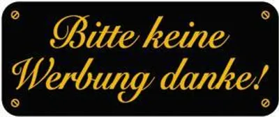 Produktbild von PVC-Aufkleber - BITTE KEINE WERBUNG - 302082/2 - Gr. ca. 48 x 20 mm