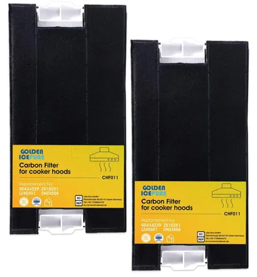Immagine prodotto di Filtro antiodore a carbone attivo per cappa aspirante KF6, filtro di ricambio, confezione da 2 pezzi