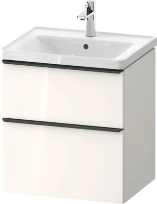 Produktbild von D-Neo Möbel-Set, Möbelwaschtisch mit Waschtischunterbau, wandhängend, 600x480x790mm, Griff Diamantschwarz, DE0147022220000