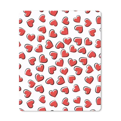 Produktbild von MuchoWow® Mauspad Mousepad Valentinstag - Herz - Muster 30x40 cm - Mousepads - Maus Mat - Pad - Mausunterlage - Mausmatten