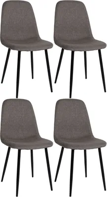 Produktbild von 4er Set Esszimmerstühle Napier Stoff taupe