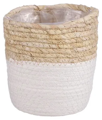 Produktbild von Mica Übertopf Korb Rachel Ø 14 x 14 cm weiß