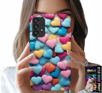 Immagine prodotto di Custodia Per Samsung A52 / A52S - Cuori Colorati Personalizzabili