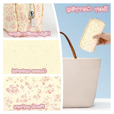 Produktbild von Federmäppchen mit Blumenmuster in Rosa