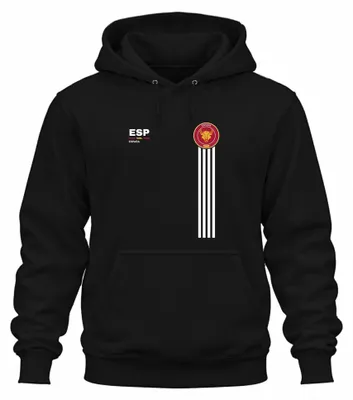 Obrázok produktu pre Španielsko, futbal, fanúšik, mikina s kapucňou, čierna, veľkosť L