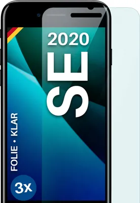 Produktbild von moex® 3x Schutzfolie kompatibel mit iPhone SE (2020) - Displayschutzfolie dünn Folie, Klar