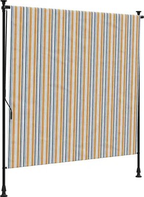 Produktbild von vidaXL Außenrollo Gelb und Weiß 200x270 cm Stoff und Stahl