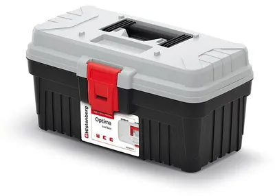 Produktbild von Prosperplast Werkzeugkoffer OPTIMA ohne Fächer, 360 x 195 x 183 mm – Farbe: Grau