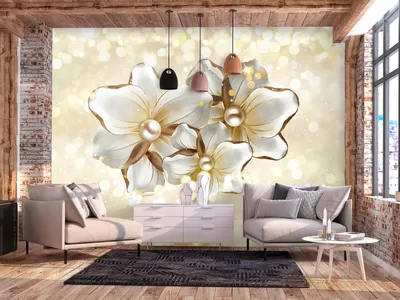 Produktbild von Vlies Fototapete Blumen 400x280 cm Tapeten Wandtapete XXL Bokeh Ornament Abstrakt b-A-10205-a-a