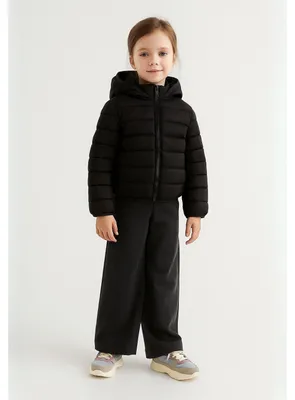 Produktbild von Minoti Steppjacke Kapuze Schwarz Gr. 110 für Mädchen