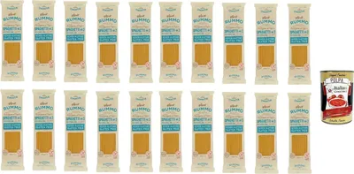 Produktbild von Rummo Spaghetti Nr.3 Glutenfrei 20x400g Mais & Vollkornreis Pasta Vorratspack für glutenfreie Ernährung italienische Spezialität + Italian Gourmet polpa