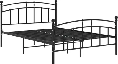 Produktbild von vidaXL Bettgestell Schwarz Metall 200x200 cm