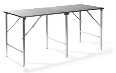Produktbild von Arbeitstisch Eselstahl Aluminium Grau 200 x 80 x 90 cm