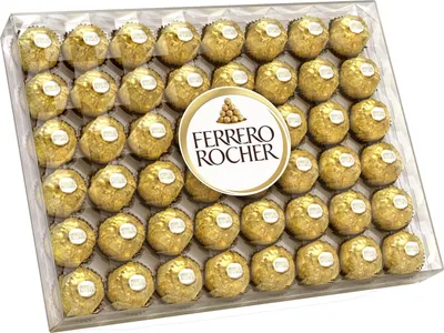 A box of Ferrero Rocher chocolates.
