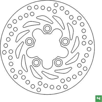 Produktbild von Bremsscheibe DF4065A (4 mm) ,starr Ø aussen/innen: 200/58,2 mm, Lochkreis: 80 mm 5-Loch (10,6 mm)