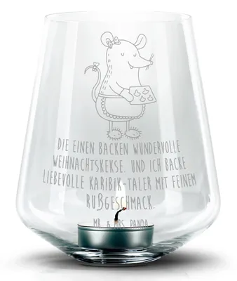 Produktbild von Mr. & Mrs. Panda dekolicht Maus Kekse - Transparent - Geschenk, Winter, Laterne, Plätzchen, Windlicht Glas, Weihnachtskekse, gravur, Weihnachten, Kerzenhalter, Kerzenglas