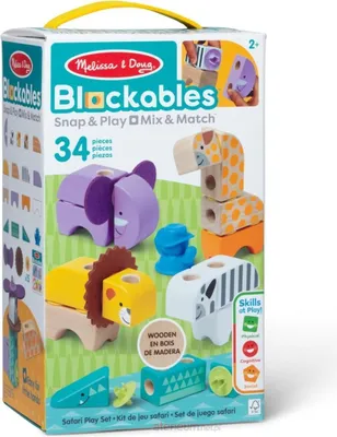 Image de Melissa & Doug - Blockables Safari Speel Set - 34pcs.