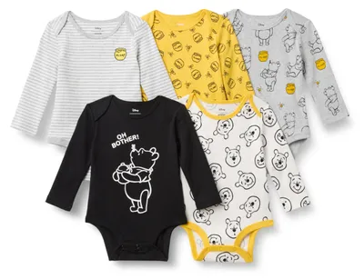 Immagine prodotto di A. Articoli essenziali Disney | Marvel | Star Wars. Body a maniche lunghe unisex per neonati, confezione da 5