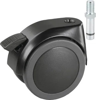 Produktbild von Tarrox Schwerlast Doppelrolle Feststellbar 100 mm, bis 120 kg. mit M10 Stift/Gewinde