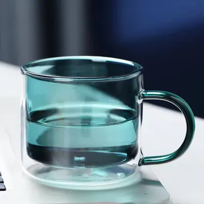 Produktbild von 360Home Isolierglasbecher Verdickt farbig doppelt verglast Grün