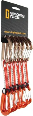 Expressset Dyneema Vision Set - 6Pack von singing rock; bestehend aus sechs Karabinern mit Dyneema-Schlingen.