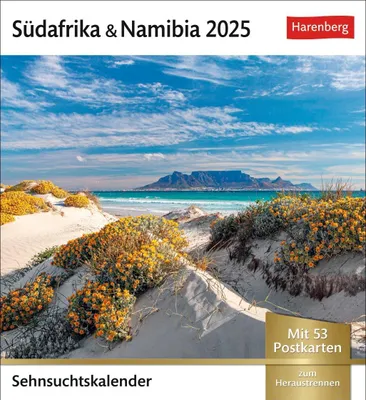 Produktbild von Südafrika & Namibia Sehnsuchtskalender 2025 - Wochenkalender mit 53 Postkarten