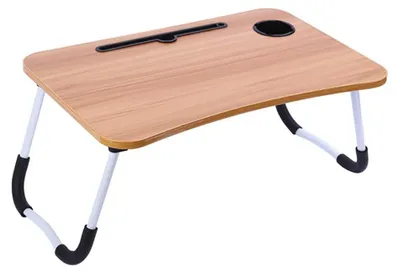 Immagine prodotto di Solidchoice - Tavolino pieghevole per laptop da usare a letto, con portabicchieri e vano per la colazione