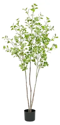 Image de Arbre artificiel, feuilles artificielles réalistes, idéal pour la décoration d'intérieur, D - 150 cm, 1 pièce