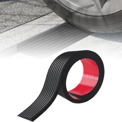 Productafbeelding van Deurdrempeloprit 100 x 5 x 1 cm - Rubberen Oprijplaat voor Drempels
