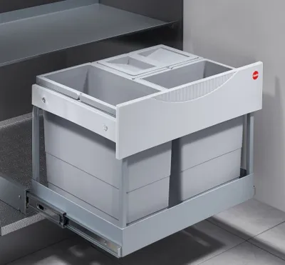 Produktbild von Hailo Mülleimer Küche Einbau ab 60cm Schrankbreite Ausfahrautomatik
