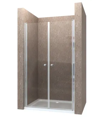 Produktbild von Pendeltür Duschtür für Nischen Duschabtrennung Pendeltür Nischentür Dusche 130x197 cm