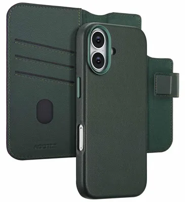 Imagen del producto de Funda Tipo Libro de Cuero 2 en 1 con MagSafe para Apple iPhone 17 - Cedar Green