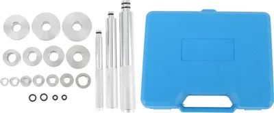 Image de kit d'emmanchement de roulements en alliage d'aluminium de 17 pièces, kit universel de montage de pilotes de course et de joints avec 14 adaptateurs