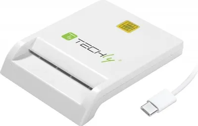 Produktbild von Techly Smart Card USB-CTM Chipkartenleser, USB 2.0, weiß