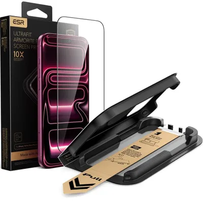 Image de Verre trempé avec cadre de positionnement pour iPhone 18 Pro / 17 Pro, ESR Ultrafit Armorite Pro