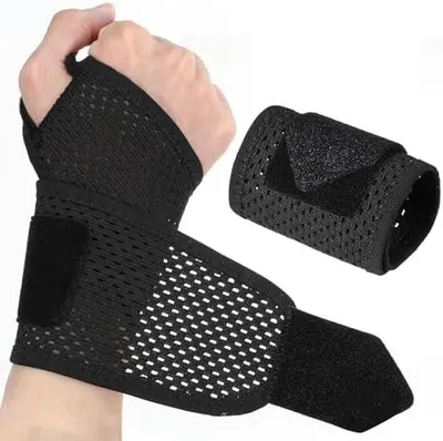 Produktbild von Handgelenkschienen für Fitness, atmungsaktive Handgelenkschienen bei Verstauchungen, für Sehnenentzündungen oder beim Sport, für rechte oder linke Hand
