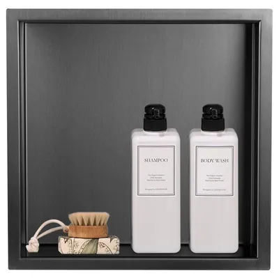 Produktbild von Einbau-Duschnische Edelstahl Anthrazit 30x30 cm
